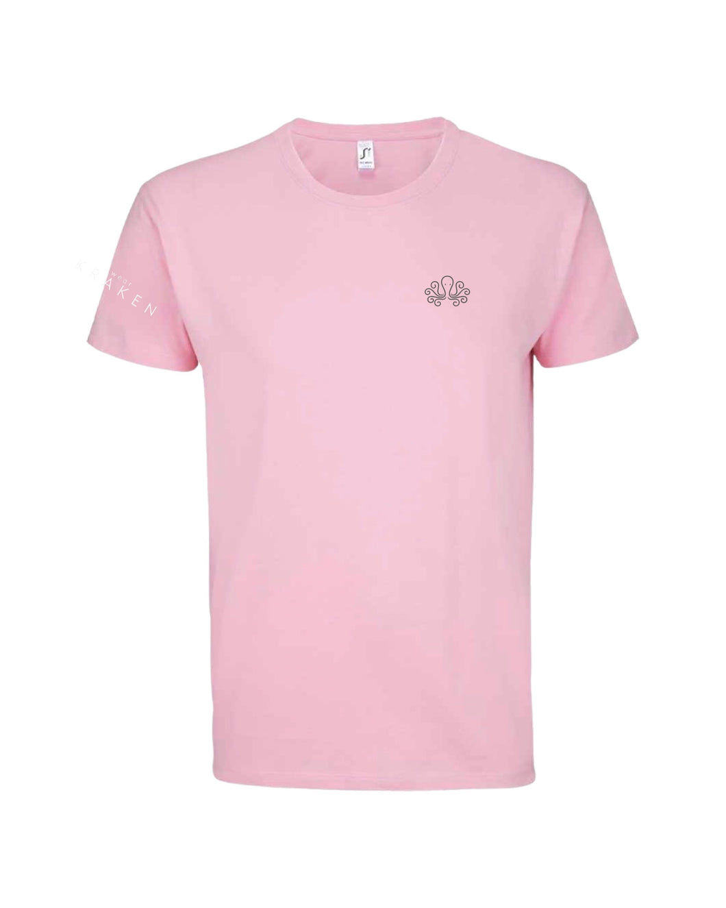 Casual Pink Wear Kraken Short Sleeved Cotton T-Shirt