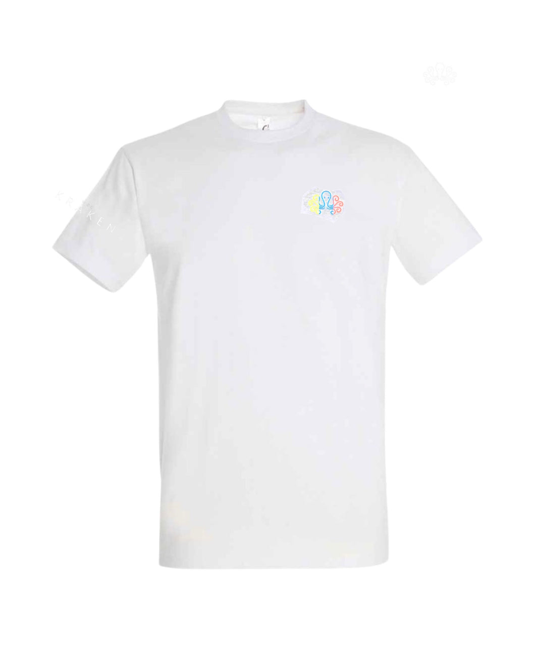 Casual White Wear Kraken Short Sleeved Cotton T-Shirt